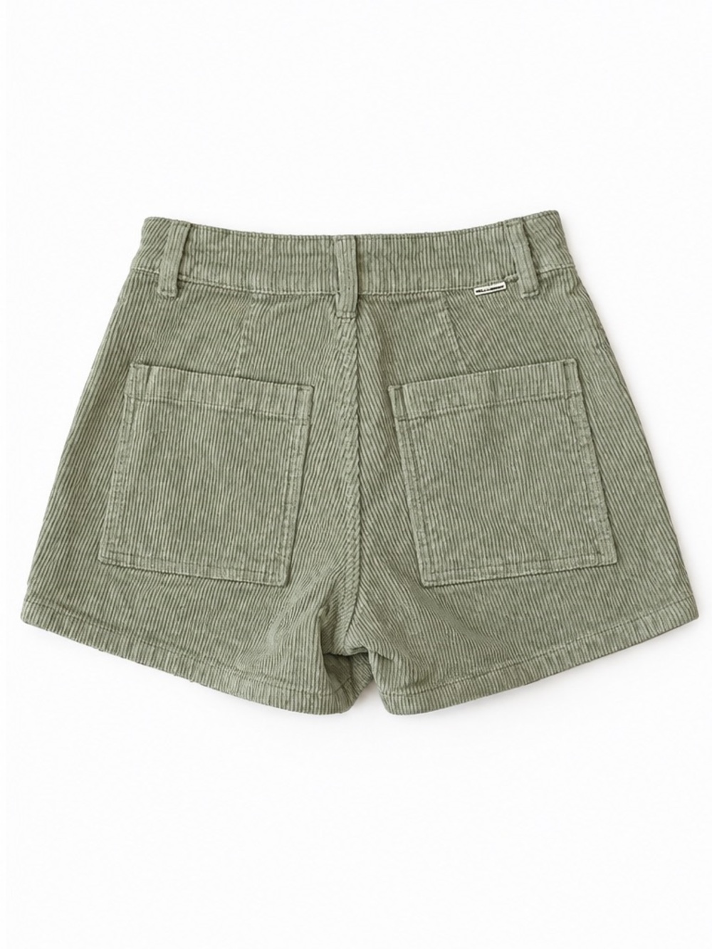 Billabong Corduroy High-Rise Shorts in Olive Green - Picture 3 of 3